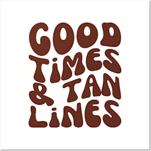 Good Times and Tan Lines | Boho Summer Vacation Posters and Art